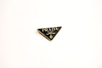 Alphabet P Black Enamel Gold Plated Brooch | Luxury Fashion Letter Pin