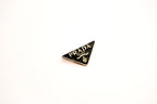 Alphabet P Black Enamel Gold Plated Brooch | Luxury Fashion Letter Pin