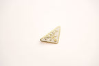 Alphabet P Cream Enamel Gold Plated Brooch | Statement Letter Pin for Women