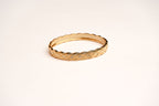Double C Gold Sleek Bracelet with CZ | Designer Inspired Fashion Bangle