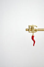 Alphabet DG Red Chilly Studs in Gold | Fun Fashion Earrings