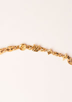 Alphabet L V Matt Gold Sleek Chain with Signature Motifs | Luxury Necklace