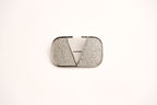 Alphabet V Platinum Plated Brooch with CZ Stones | Elegant Letter Pin