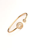 Alphabet CHPRD Gold Safety Pin CZ Bracelet | Statement Fashion Jewelry