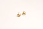 Alphabet Y S L White Heart Studs | Romantic Fashion Earrings