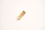 Alphabet M Signature Gold Plated Brooch | Minimalist Letter Pin Jewelry