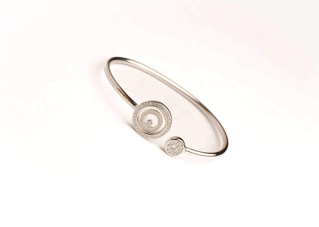 Alphabet CHPRD Platinum Pearl CZ Bracelet | Designer Fashion Bracelet