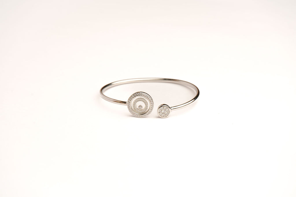 Alphabet CHPRD Platinum Pearl CZ Bracelet | Designer Fashion Bracelet