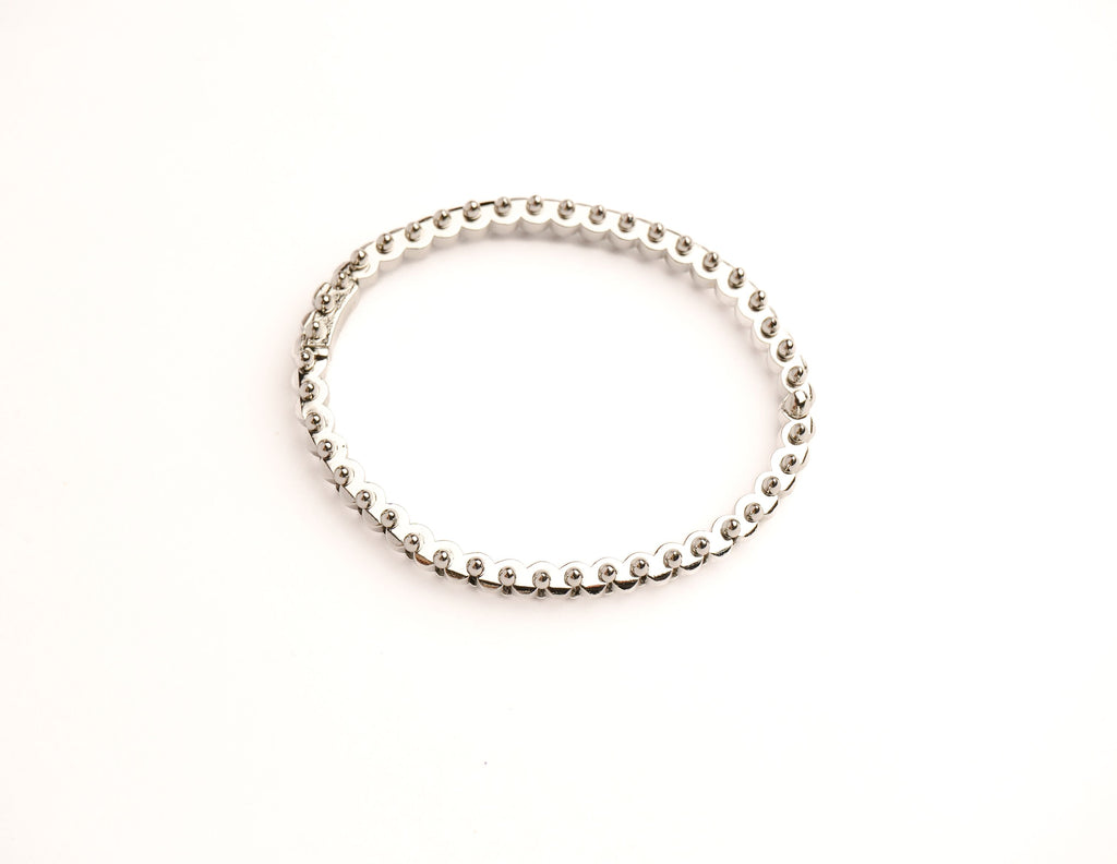 Alphabet C Platinum Plated Bracelet | Elegant Designer Fashion Jewelry