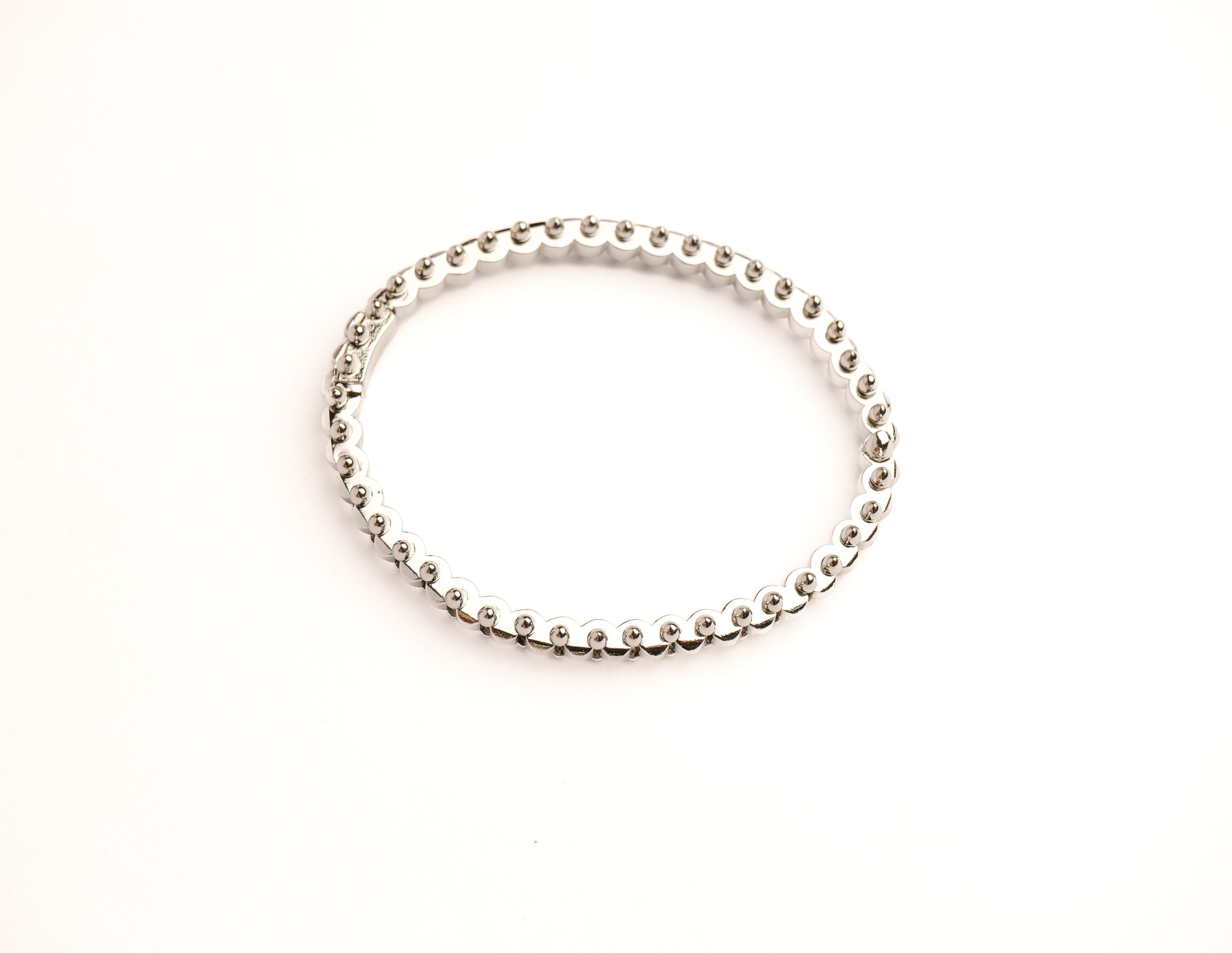 Alphabet C Platinum Plated Bracelet | Elegant Designer Fashion Jewelry