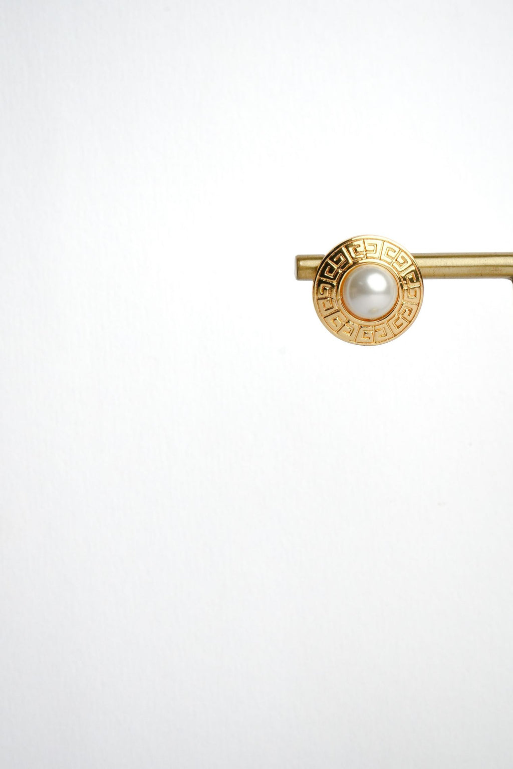 Alphabet G Pearl Round Studs in Gold Plating | Classic Fashion Jewelry