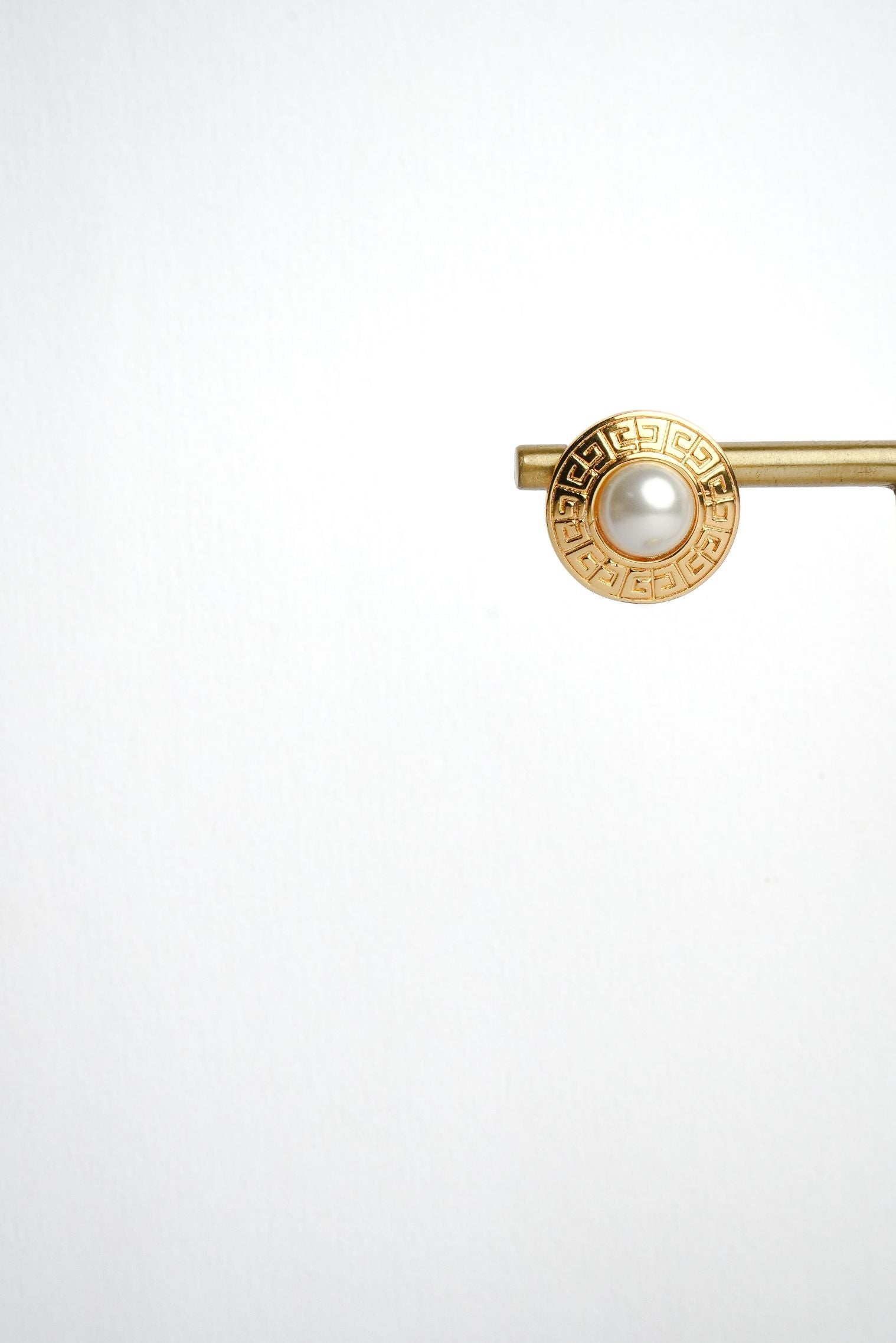 Alphabet G Pearl Round Studs in Gold Plating | Classic Fashion Jewelry