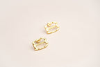 Alphabet BLCG Studs in Gold | Minimalist Designer Earrings
