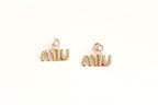 Alphabet M Studs with Pearl and CZ | Elegant Fashion Earrings