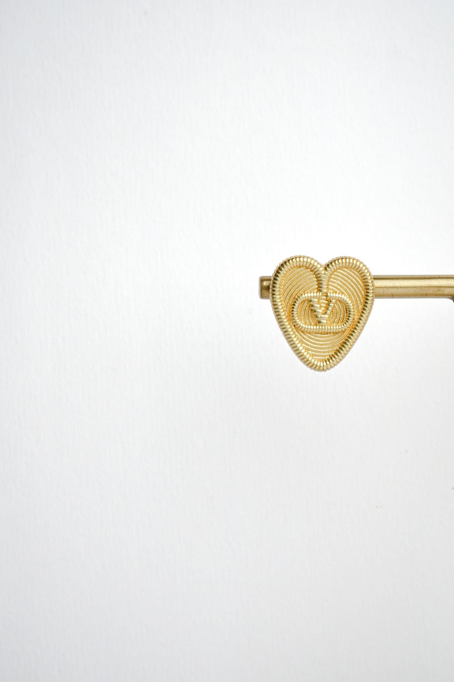Alphabet V Gold Heart Studs in Matt Finish | Love Fashion Earrings