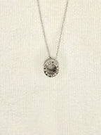 Platinum Plated BVL Pendant Chain Necklace