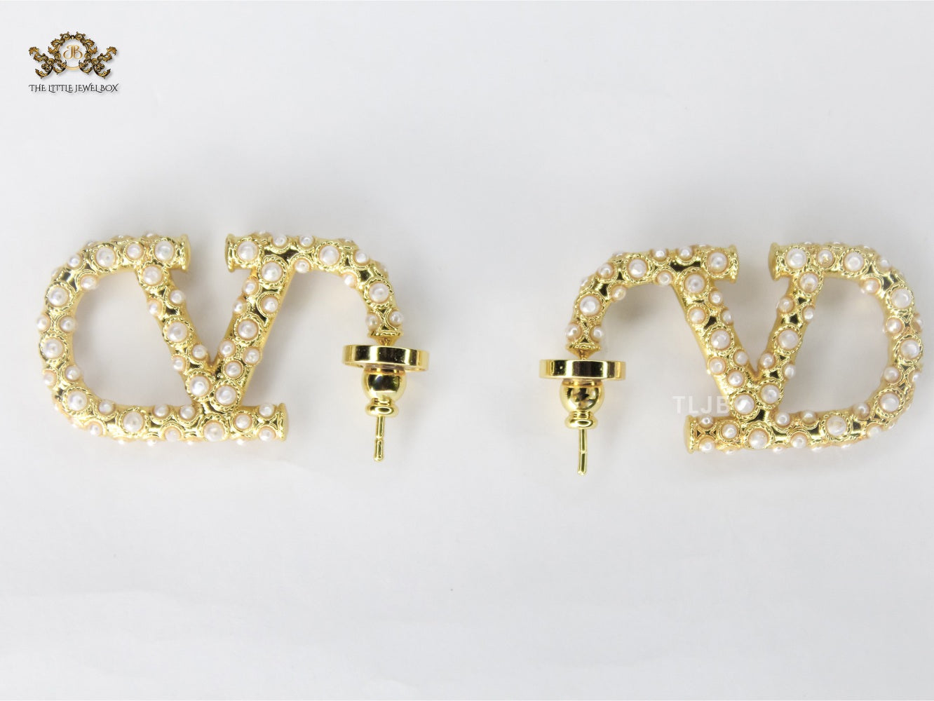 Alphabet V Statement Studs