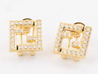 Double F cz earrings