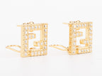 Double F cz earrings