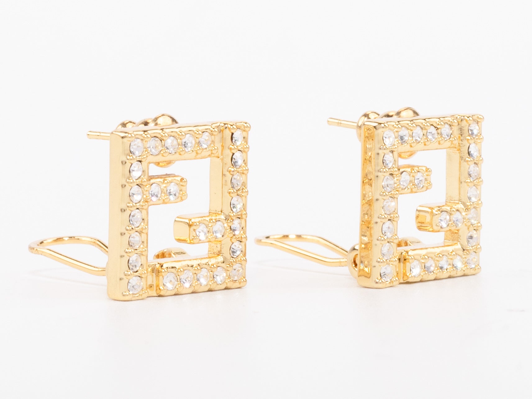Double F cz earrings