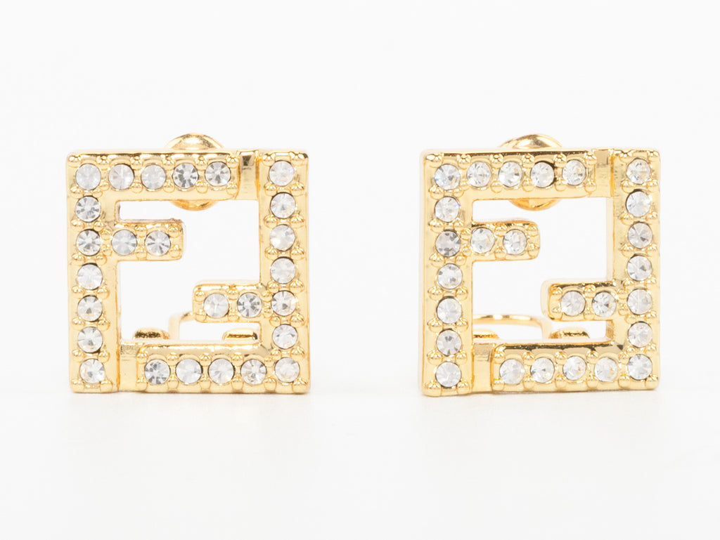 Double F cz earrings