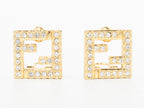 Double F cz earrings