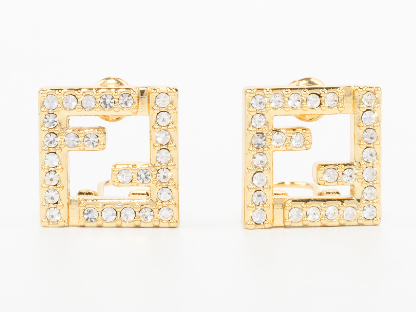 Double F cz earrings