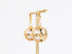 Gold Double C Pearl hanging earrings