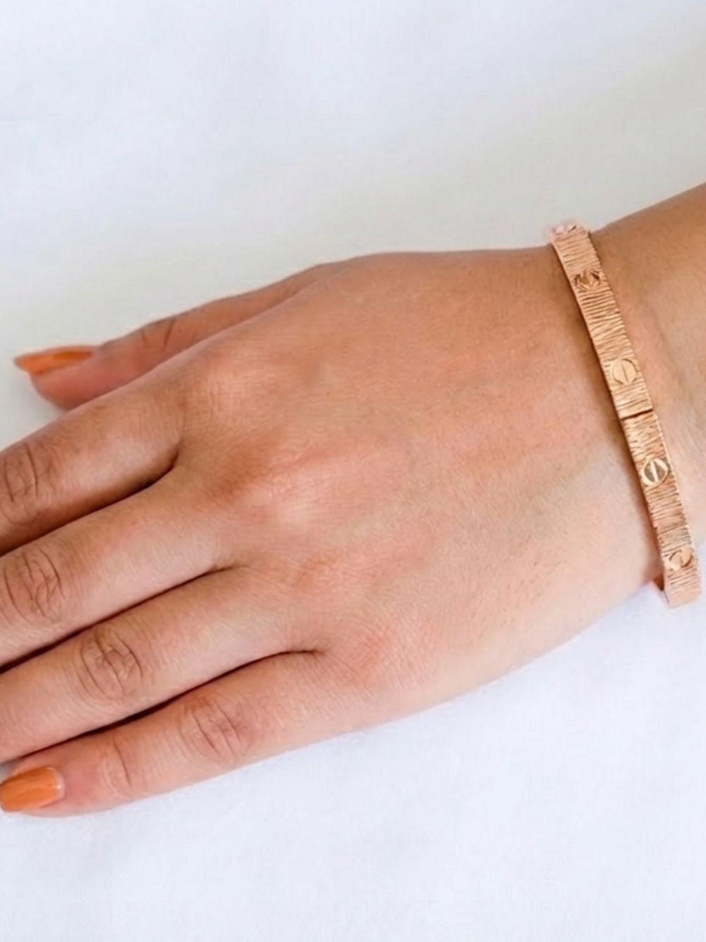 Rose gold love tennis bracelet