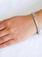 Platinum love tennis bracelet
