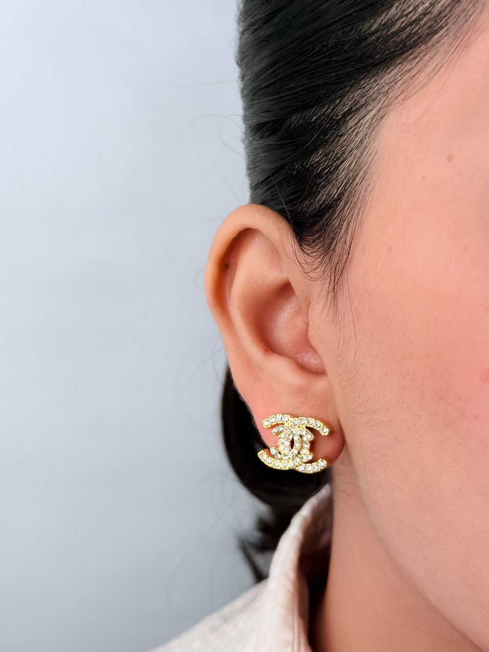 twin C Dazzle earrings Gold