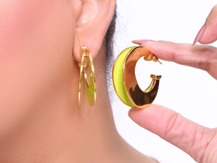 The Double Hoops - Green