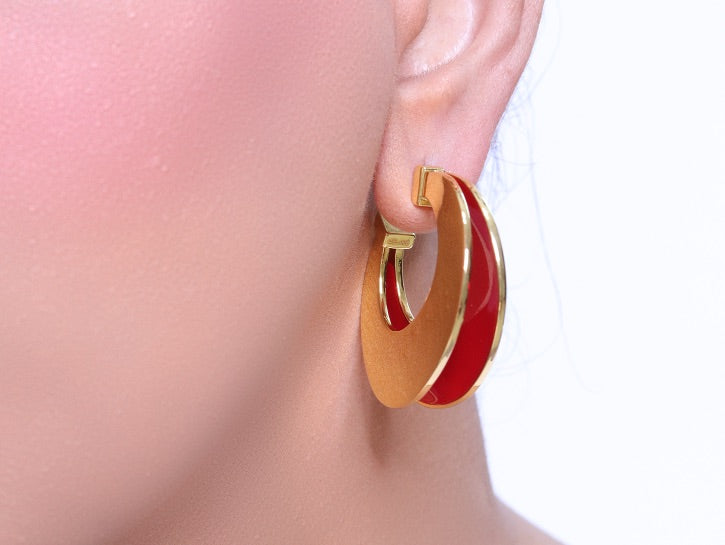 The Double Hoops - Red