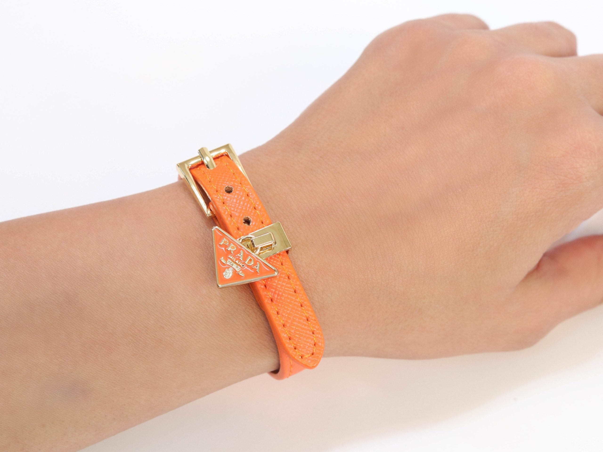 Orange belted bracelet