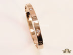 Men's Rose gold Screw and diamond oval shaped openable bracelets