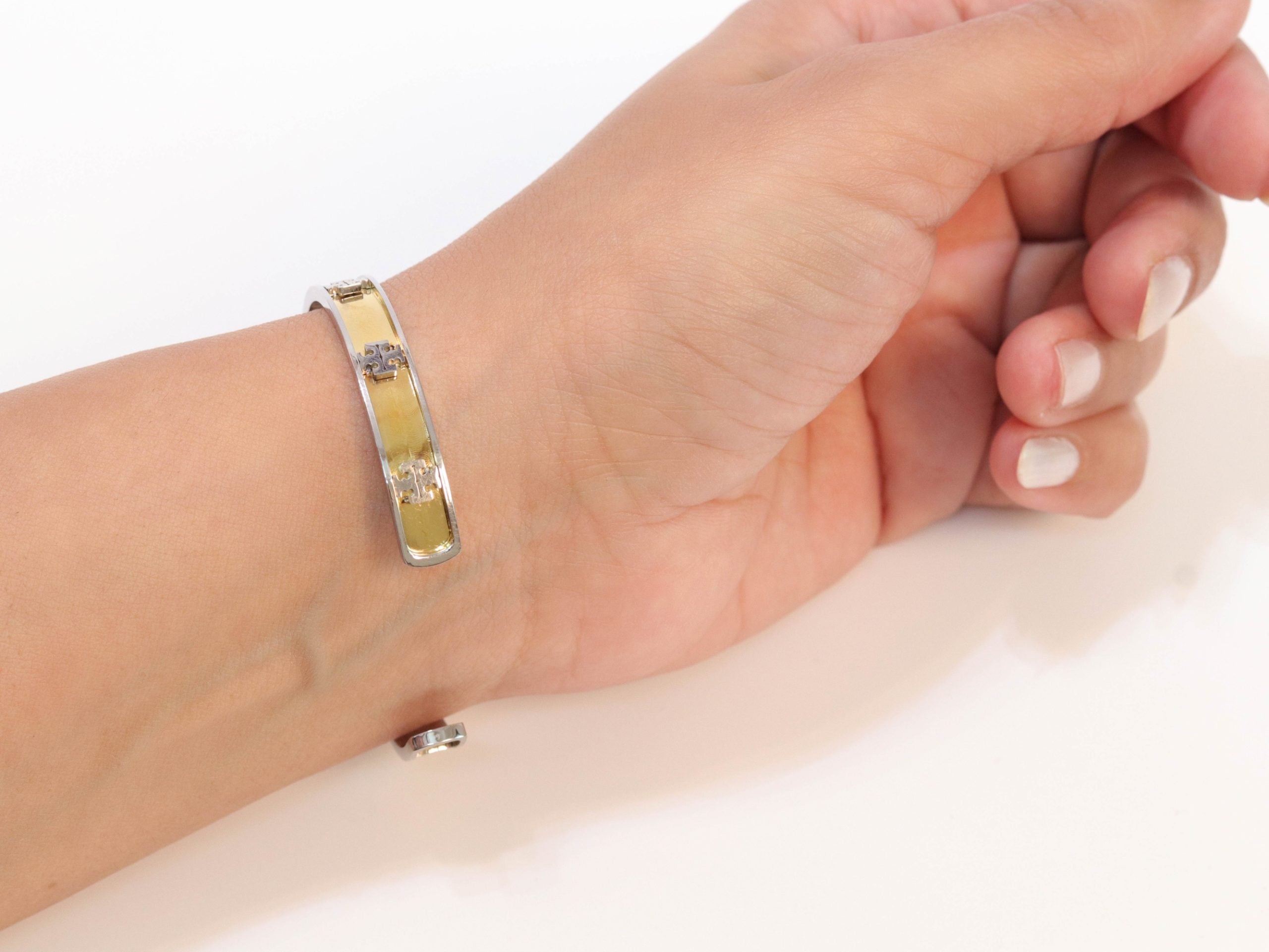 Platinum and gold sleek band