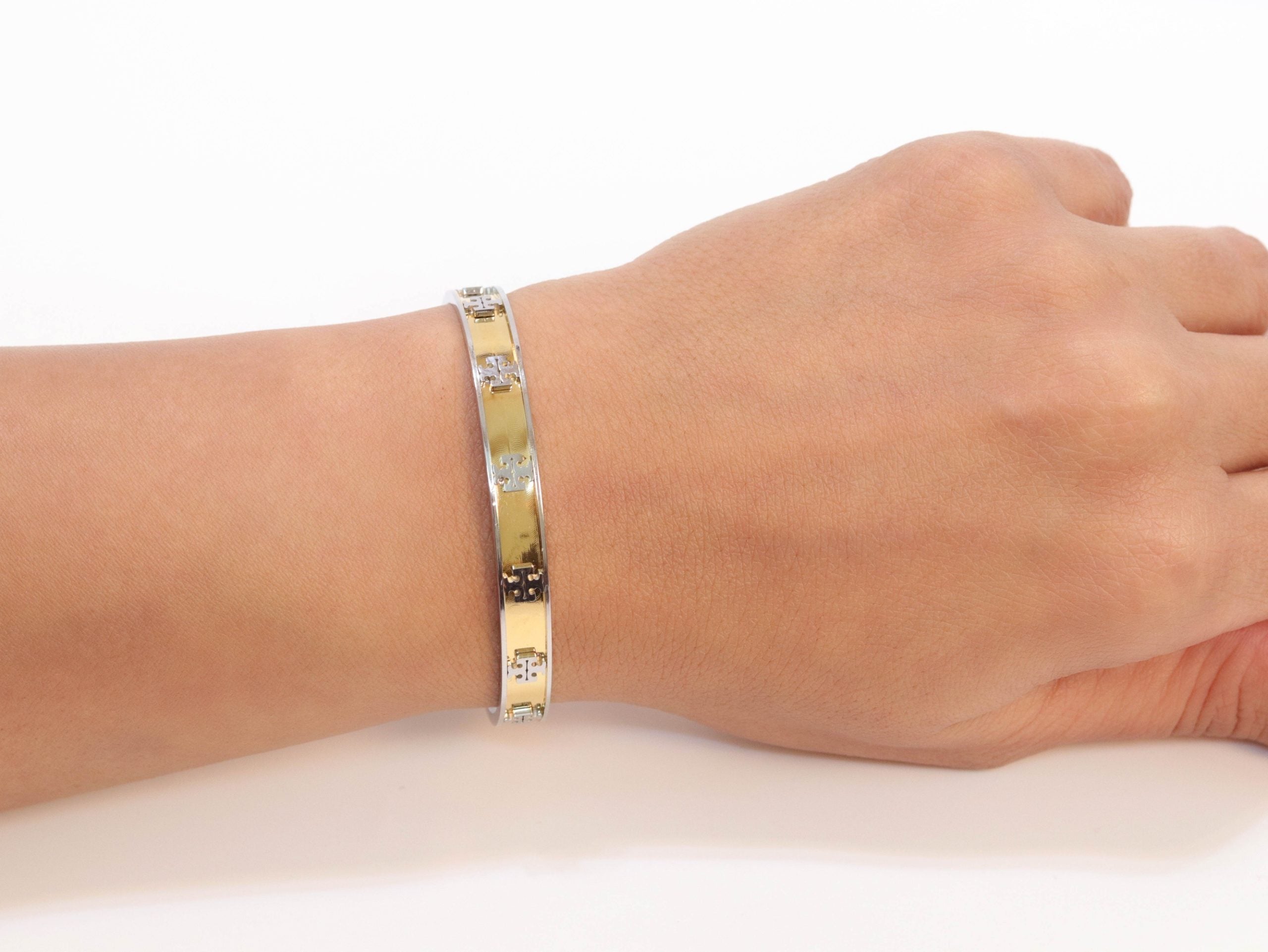 Platinum and gold sleek band