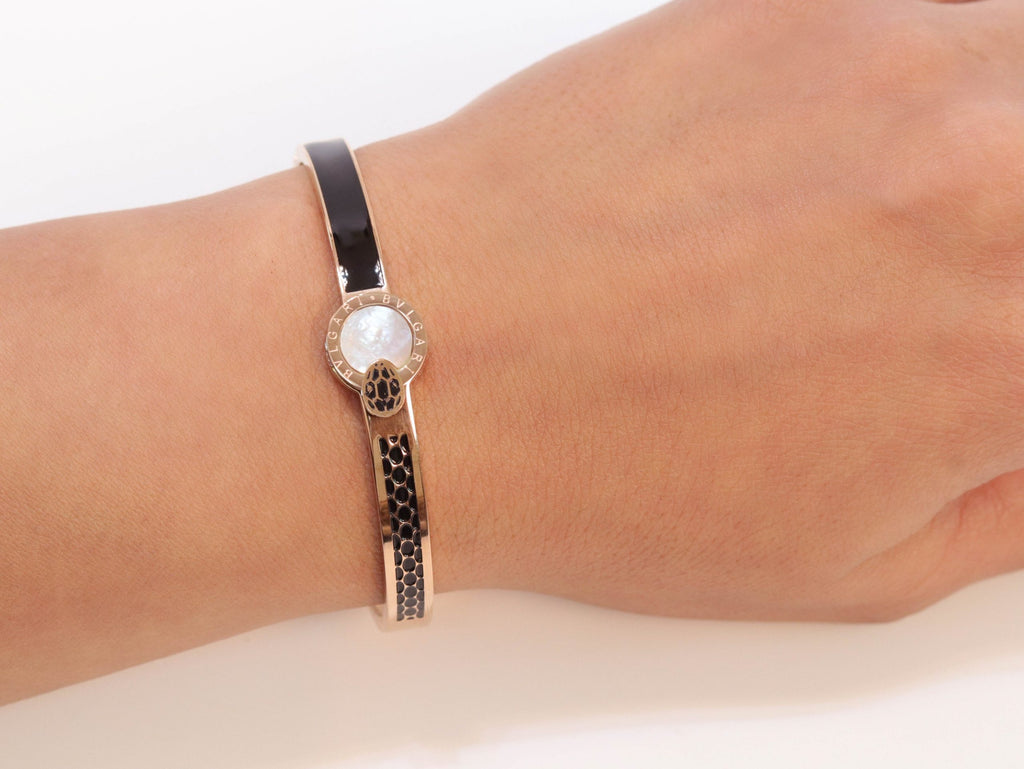 Half textured rose gold & black band