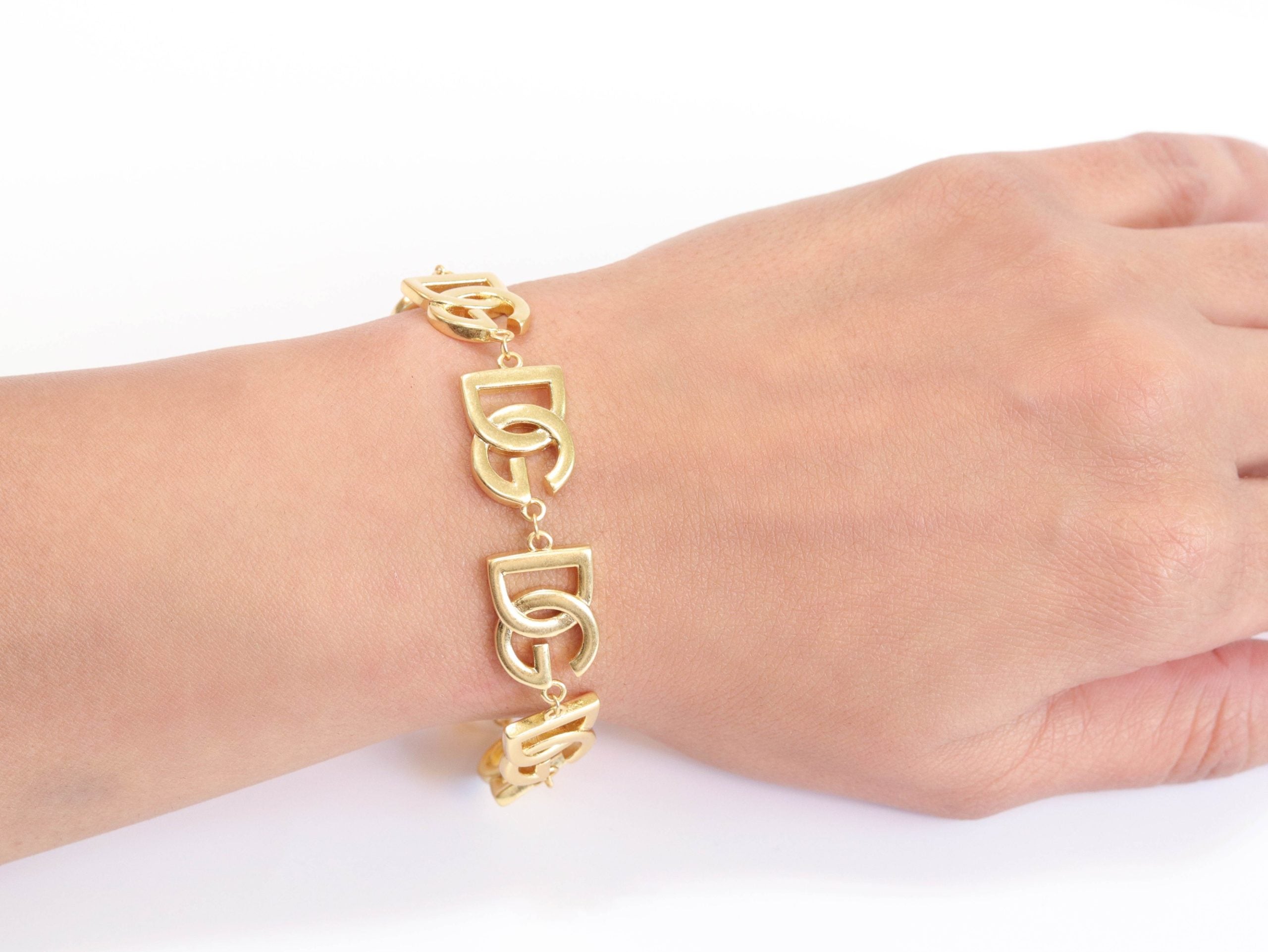 D and G Alphabet Motif Bracelet