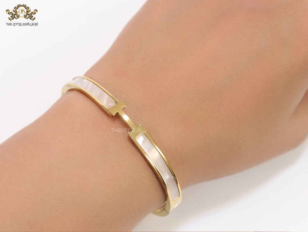 Gold plated MOP bracelet