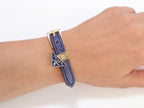 Blue belted bracelet