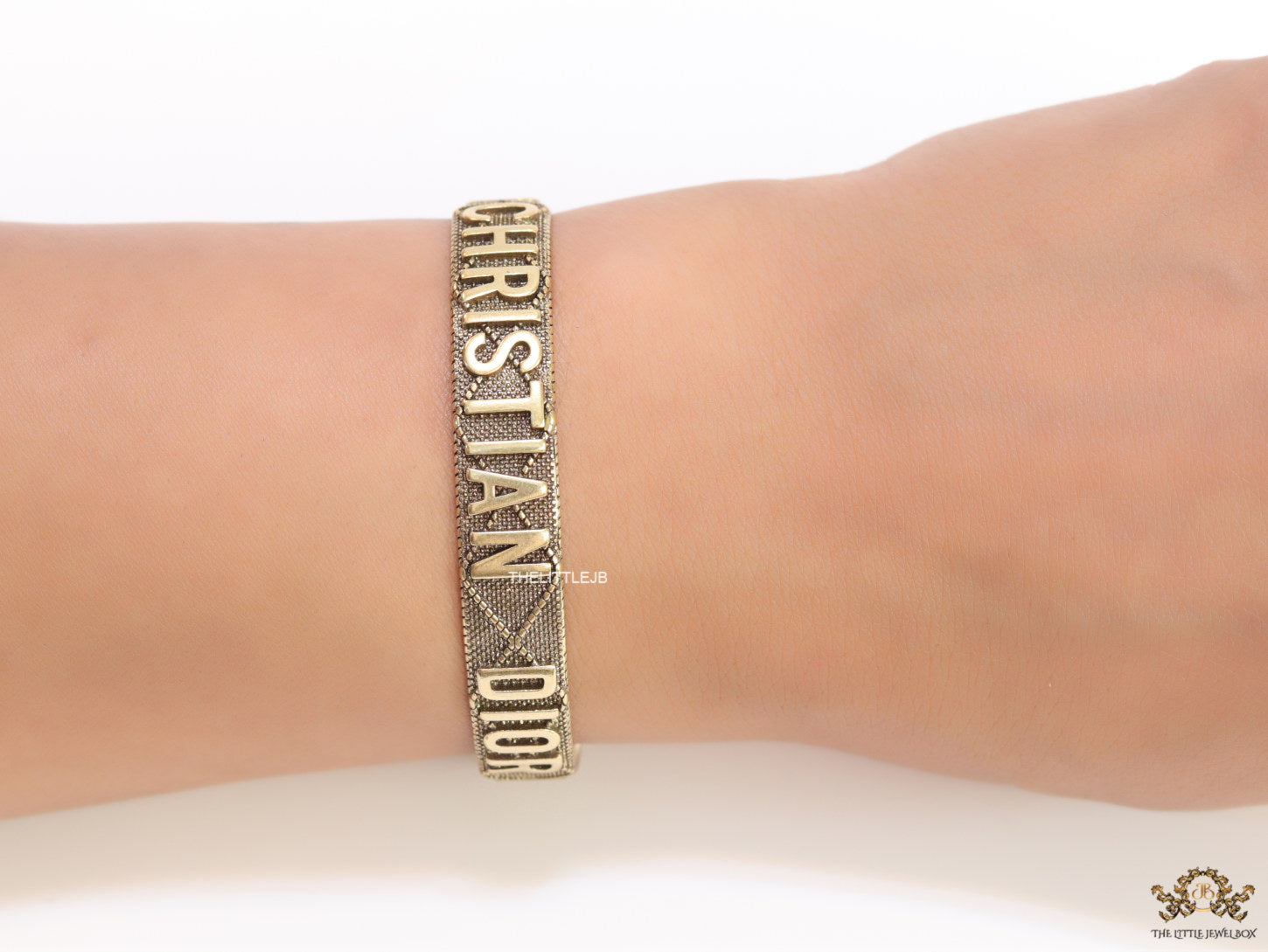 Matt gold bracelet band with initials