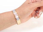 Alphabet H pastel pink bracelet