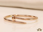 Rose gold plated nail bracelet for women