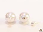 Gold plated 20mm pearl bomber studs