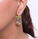 Dual plated hoop earrings with alphabets