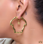 Golden Medusa frame hoops with Medusa drop