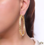 Big designer golden hoops 70mm