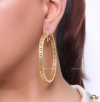 Big designer golden hoops 70mm
