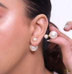 Gold plated 16mm pearl bomber studs